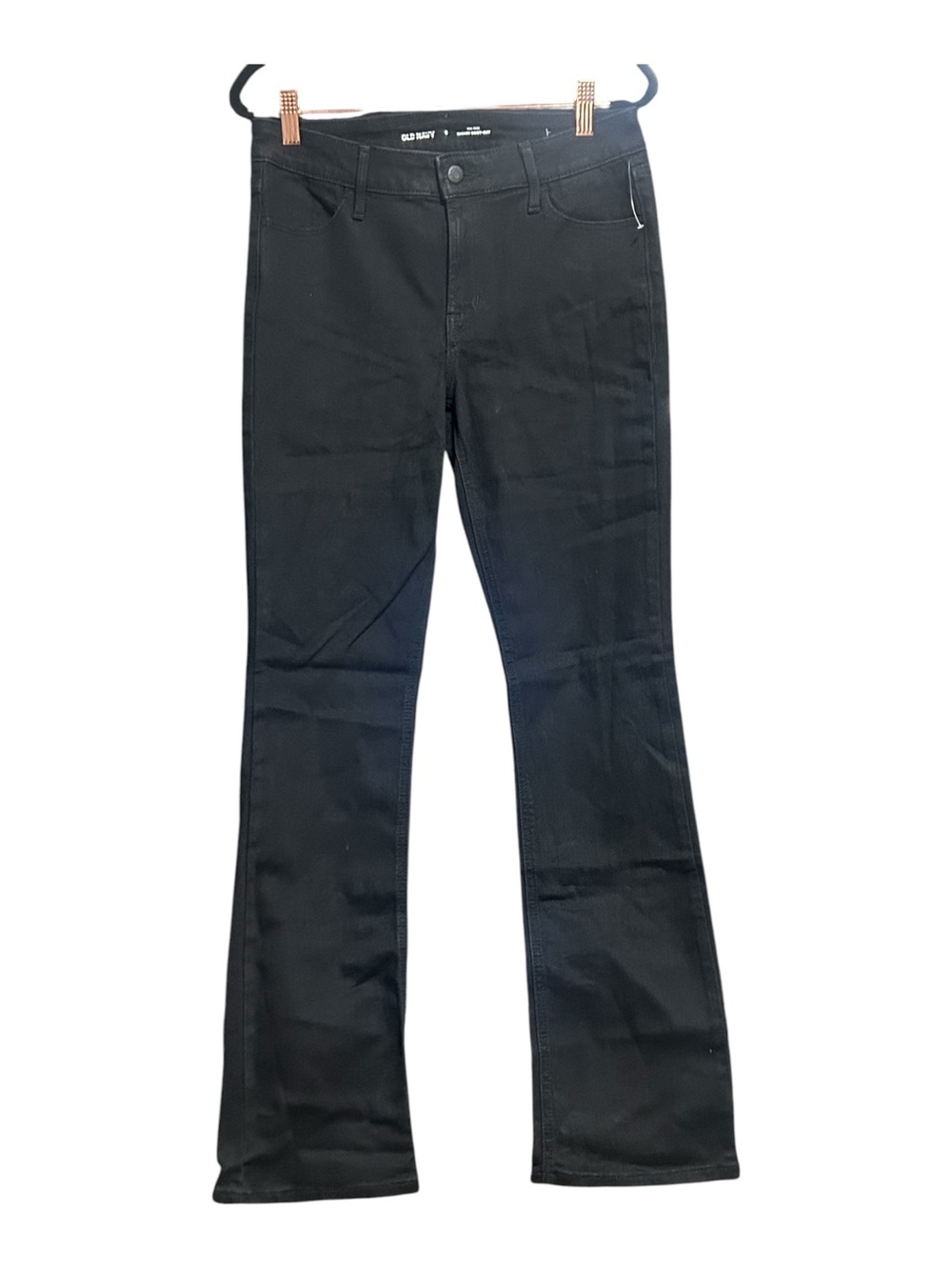 Old Navy Women's Black Mid-rise Kicker Boot-cut Jeans